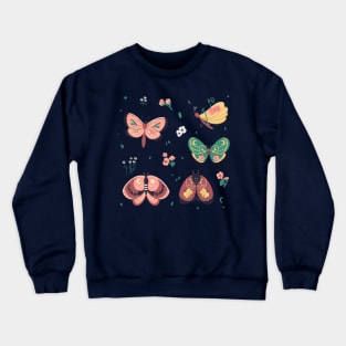 Moths and Wildflowers Crewneck Sweatshirt